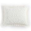 Beatrice Home Fashions Medallion Chenille Bedspread, Standard Sham, Ivory view 1