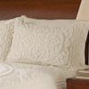 Beatrice Home Fashions Medallion Chenille Bedspread, Standard Sham, Ivory view 3