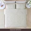 Beatrice Home Fashions Medallion Chenille Bedspread, King, Ivory view 2