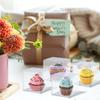 Comfecto Clear Plastic Favor Boxes 2x2x2 Inches for Wedding Party Baby Shower, Treat Box for Mini Macaron Cupcake Candy Cookie Chocolate view 2