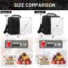 MIER Adult Lunch Box Insulated Lunch Bag Large Cooler Tote Bag for Men, Women, Double Deck Cooler(Black Large) view 2