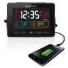 AcuRite 13024 Atomic Dual Alarm Clock with USB Charging, Black view 1