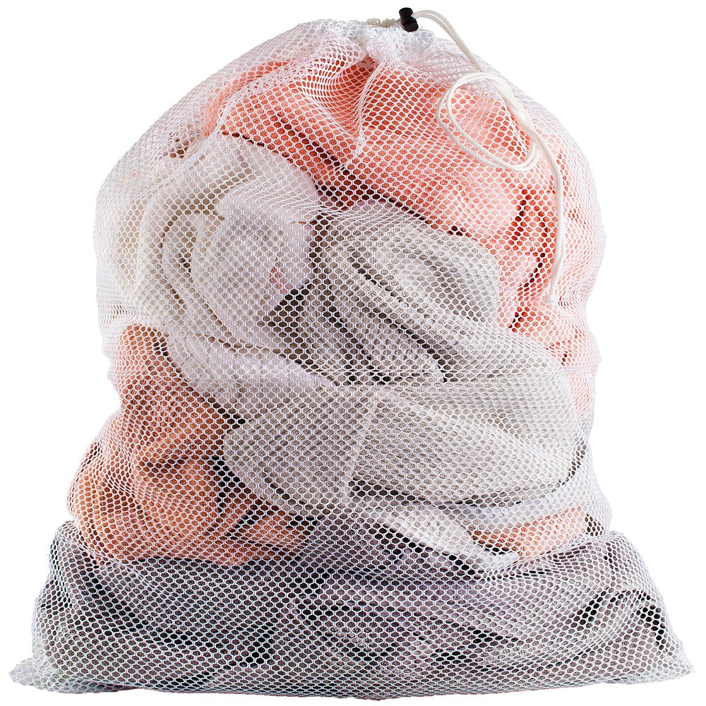 Handy Laundry Mesh XL Laundry Bag - Durable, Machine Washable with Secure Drawstring Closure - Perfect for College Dorms, Laundromats, Apartments (White)