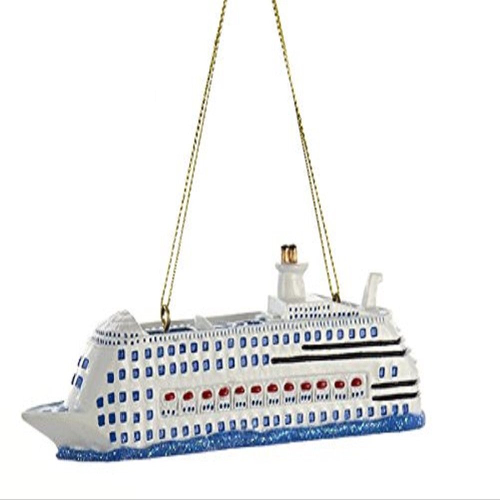 Kurt Adler Cruise Ship Christmas Ornament