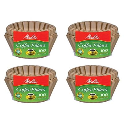 Melitta 8-12 Cup Basket Filter Paper (Natural Brown, 400 Count)