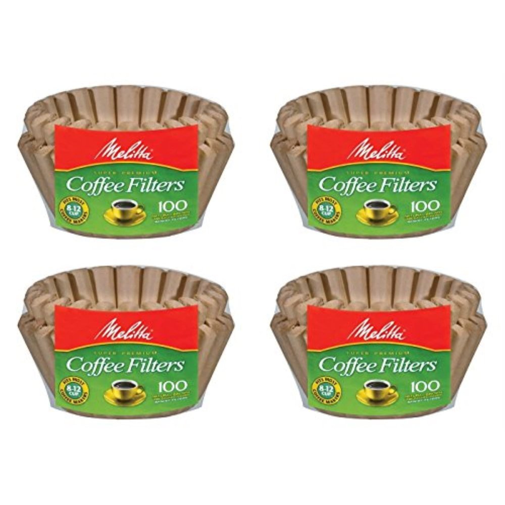 Melitta 8-12 Cup Basket Filter Paper (Natural Brown, 400 Count)