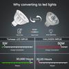Torkase 10 Pack MR16 LED Bulbs, 5W 12V, GU5.3 Bi-Pin Base, 40 Degree Spotlight Bulb, 50 Watt Equivalent, Non-Dimmable, 500-Lumen, 6000K Cool White for Landscape Lighting, Recessed, Track Lighting view 3