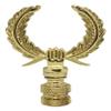 Royal Designs Laurel Wreath Lamp 2.75" Lamp Finial for Lamp Shade, Polished Brass view 1