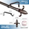 Urbanest Classic Forged Iron Fleur De Lis Window Drapery Rod Set (Bronze, 84"-120") view 3