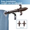 Urbanest Classic Forged Iron Fleur De Lis Window Drapery Rod Set (Bronze, 48"-84") view 2