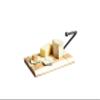 Artes Acacia Wood Wire Cheese Slicer Board, 27 x 19 cm (10.5 x 7.5 Inch), Brown/Black view 2