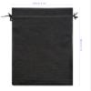 Ankirol 100pcs Sheer Organza Favor Bags 8 X 12 Large Organza Drawstring Bags (black) view 3