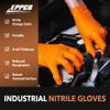 EPPCO TigerGrip 8-Mil Nitrile Glove Disposable Powder, Latex Free Textured Superior Grip Orange Gloves, Large, Box of 100 view 3