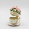 Cosmos Gifts 80048 Fine Porcelain Pink Rose Flowers with Butterfly Cup & Saucer Hinged Box Music Box Figurine (Music Tune: Everything is Beautiful), 4-1/2" view 3