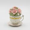 Cosmos Gifts 80048 Fine Porcelain Pink Rose Flowers with Butterfly Cup & Saucer Hinged Box Music Box Figurine (Music Tune: Everything is Beautiful), 4-1/2" view 4