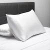 Fishers Finery 19mm 100% Pure Mulberry Silk Pillowcase, Quality Tested (White, K) view 3