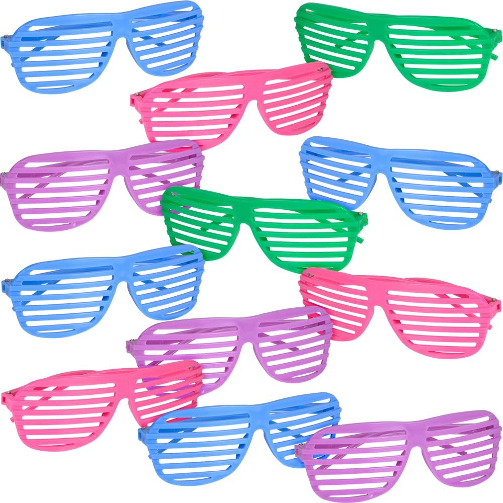 Fun Express Shutter Shades (1 Dozen) Apparel Accessories, Eyewear, Novelty Glasses - VBS Vacation Bible School Supplies/Decor