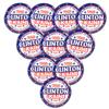 Pack-10 Clinton/Kaine Stars Button with Magnet back by Valxart, 2.25", 2016 view 1