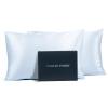 Fishers Finery 25mm 100% Pure Mulberry Silk Pillowcase (Lt Blue Queen) view 1