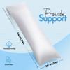 Utopia Bedding Full Body Pillow for Adults (White, 20 x 54 Inch), Long Pillow Insert for Sleeping, Ideal for Side Sleepers view 2