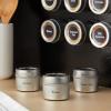 Talented Kitchen Magnetic Spice Jars for Refrigerator - 3 oz, Stainless Steel, Set of 12 - Spice Containers with Labels - Magnetic Travel Containers & Camper Must-Haves view 3