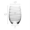 Mikasa Cheers Stemless Wine Glasses, Set of 4, 17-Ounce Clear Glasses, Durable and Elegant, Perfect for Red or White Wine, Dishwasher Safe view 2