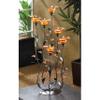 Zingz & Thingz Beauty in The Petals Collection Floral Tealight Candle Holder, 10x10x24.25, Amber Calla Lily view 2