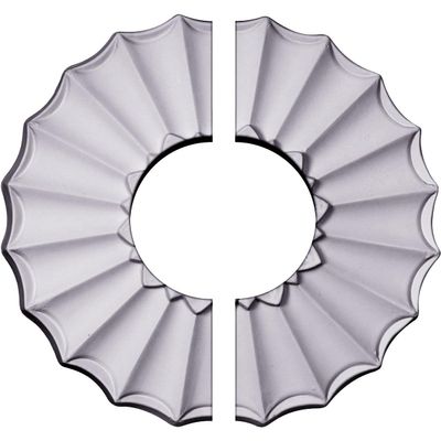 Ekena Millwork CM09SH2-03500 9"OD x 3 1/2"ID x 1 3/8"P Shakuras Ceiling Medallion, Fits Canopies up to 3-1/2", 2 Piece