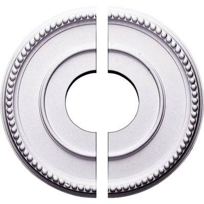 Ekena Millwork CM12BR2 Bradford Split Ceiling Medallion, (12-1/2"Outer Diameter, 3-7/8"Inner Diameter, 3/4"Projection, 6-5/8" Canopy)., Factory Primed