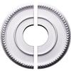 Ekena Millwork CM12BR2 Bradford Split Ceiling Medallion, (12-1/2"Outer Diameter, 3-7/8"Inner Diameter, 3/4"Projection, 6-5/8" Canopy)., Factory Primed view 1