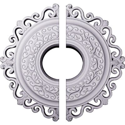 Ekena Millwork CM22OR2 22"OD x 6 1/4"ID x 1 3/4"P Orrington Ceiling Medallion, Fits Canopies up to 6-1/4", 2 Piece