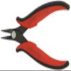 Hakko CHP PN-2002 General Purpose Short-Nose Pliers, Pointed Nose, Smooth Jaws, Black, Red, Grey, 20mm Jaw Length, 1.2mm Nose Width, 3mm Thick Steel view 1