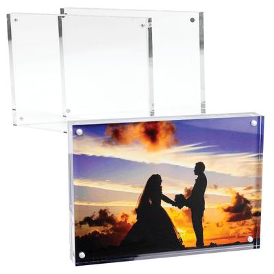Mammoth 5x7 Magnetic Picture Frames - Frameless, Thick Design - Perfect for Portraits, Art Prints, and Memorable Events