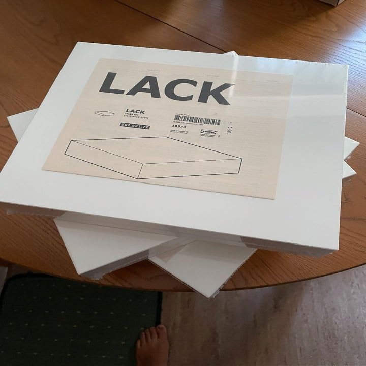IKEA Floating Wall Lack Shelf White - Home Decor Stack of 3 Shelves