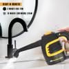 McCulloch MC1230 Handheld Steam Cleaner, 10 Minute Runtime, 11 Accessories: Jet Nozzle, Brushes, & More - Built for Home, Tile, Grout, Carpet, Furniture, & Personal Car Detailing view 3