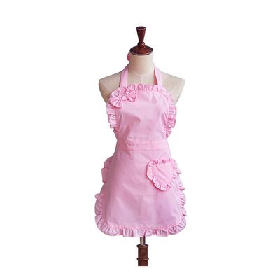 Love Potato Cute Girls Bowknot Lady's Kitchen Restaurant Women's Cake Apron Fashion Funny Aprons for Christmas Gift (Pink)