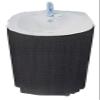 DI Home & Style Fabric Print 100% Polyester Sink Skirt Hides Pipes Adds Bathroom Storage Space Black Diamond Design by Dependable Industries Inc. Essentials view 4