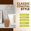 KOUBOO La Jolla Rattan Round Waste Basket With Lid & Plastic Insert, 2 Gallon Woven Wastebasket for Bathroom, Kitchen, Office, Living Room, & Home Decor, Honey Brown view 4