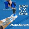 RotoScrub 7 Pack Multi-Purpose Drill Brush Kit for Cleaning Bathrooms, Showers, Tubs, Tile, Floors, Sinks, Toilets, Grout and Grime Removal, Reversible Blue and White Scrub Pads view 3