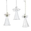 Spun Glass Angel Ornaments with Star/Heart/Praying Hands (Set of 12) Christmas Religious Decor view 1