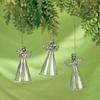 Spun Glass Angel Ornaments with Star/Heart/Praying Hands (Set of 12) Christmas Religious Decor view 2