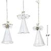 Spun Glass Angel Ornaments with Star/Heart/Praying Hands (Set of 12) Christmas Religious Decor view 3