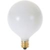 KOR (Pack of 10) G16.5 White Finsh Decorative (E12) Candelabra Base Globe Shape Incandescent 120V G16 1/2 Light Bulbs (25) view 3