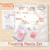 150 Floating Ivory/Off White Pearls - Large Sizes - With Must Have Tranparent Water Gels KIT for The Best Floating Effect - Fills 2 GL of Gels for Your Vases- And 6 Warm White Submersible Fairy Lights view 3