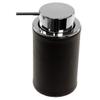 Gedy Alianto Color Round Soap Dispenser Made From Faux Leather, Wenge view 1