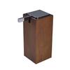 Gedy Papiro Tall Square Brown Soap Dispenser in Wood, Brown view 1