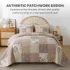 SLPR Secret Garden Patchwork Cotton Pieced Quilt Set - Twin with 1 Sham, Country Shabby Chic Bedding with Flower Pattern, Pink Floral Farmhouse Quilted Bedspread for All Seasons view 2