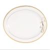 Lorren Home Trends La Luna Bone China 57-Piece 24K Gold Floral Design Dinnerware Set, Service for 8 view 4