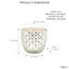 Hosley Set of 6 Metallic Antique Silver Glass Votive Tealight Farmhouse Candle Holder 2.75 Inch Diameter Ideal for Bridal Weddings Parties Events Spa Settings and Aromatherapy MINI Flower Pot O4 view 3