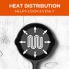 Commercial CHEF 6.5-Inch Cast Iron Skillet Pan, Pre-Seasoned Cast Iron, Integrated Hanging Hole in Handle, Works on All Cooktops Including Induction, Outdoor Skillet for Campfires or Grills, CHFL650 view 4
